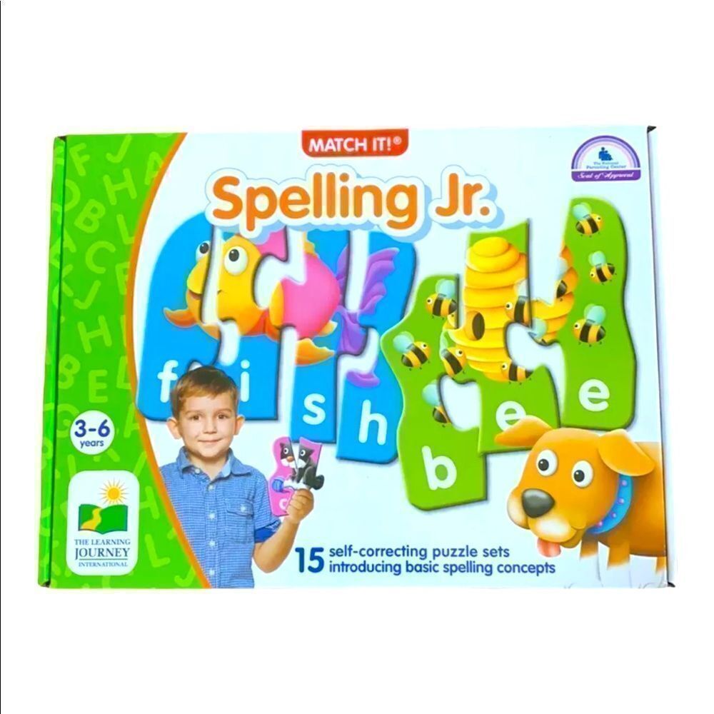 Match It! Spelling Puzzle Cards Toy Game Teach Kids Preschool Play Learning Fun